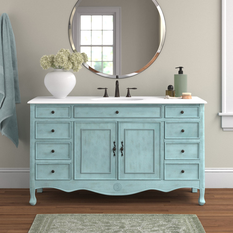 One Allium Way® Genevieve 60" Single Bathroom Vanity Set & Reviews